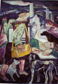 Pilgrimage to the Ridings, Homage to my Family. Oil on Canvas 1982  153cmx 122cm